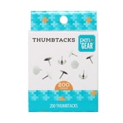 Pen + Gear White Steel Precision Crafted ThumbTack Thumbtacks 200 Count, Pins & Tacks
