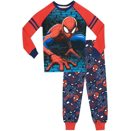 

Spiderman Boys Long Sleeve and Leg Pajamas Sizes 3 - 12