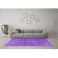 thumbnail image 3 of Ahgly Company Indoor Square Persian Purple Traditional Area Rugs, 4' Square, 3 of 4