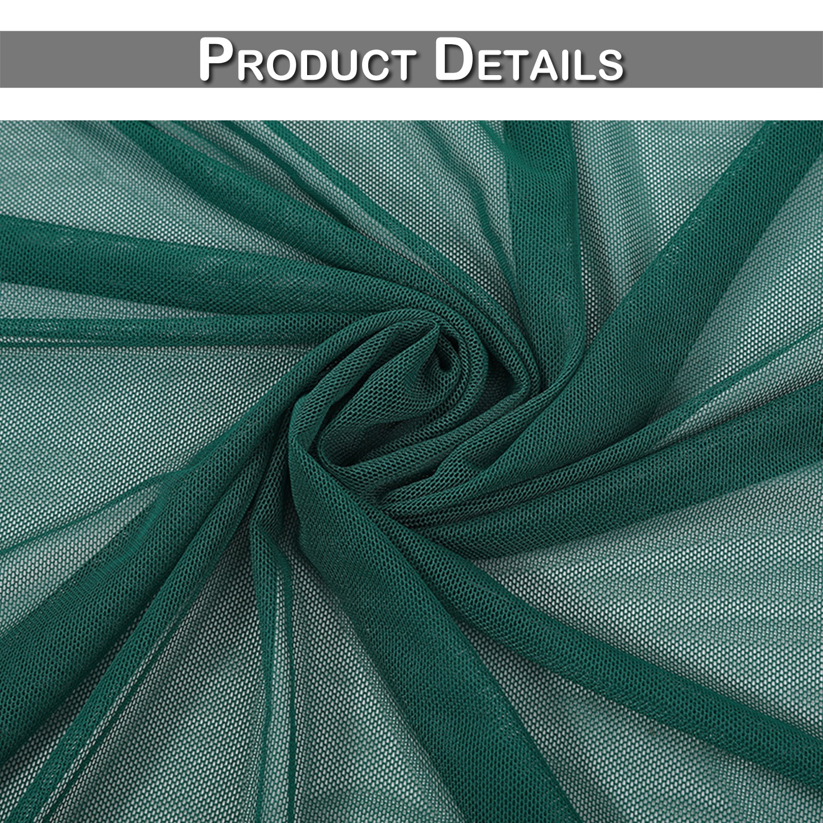 Rosnek Mosquito Netting for Patio Outdoor Curtains, Lightweight Mosquito Screen Mesh DIY Size Adjustable for Patio Porch Garden, 1 Panel