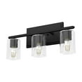 thumbnail image 2 of Hunter - Kerrison 3-light Natural Black Iron, Medium Size Vanity Light, Dimmable, for Bedrooms, Dining, Living Rooms - 48030, 2 of 7