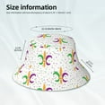 thumbnail image 3 of Salouo Mardi Gras Carnival1 Print Unisex Bucket Hat, Outdoor Summer Beach Fishing Sun Hat Fun Outdoor Vacation Hat for Men Women Teens,Reversible Double-Side-Wear, 3 of 6