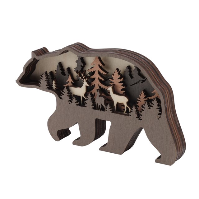 Artesanías de madera de animales, estatua de madera de animales Exquisita estatua de madera de animales Esculturas de animales de madera resistentes y resistentes Jadeshay A