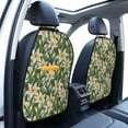 thumbnail image 3 of Pofeuu Lilies Flowers Print 2 Pack PU Leather Kick Mat Back Seat Protector, Universal Car Seat Back Organizer, Waterproof Backseat Protector For Most Car, 3 of 8