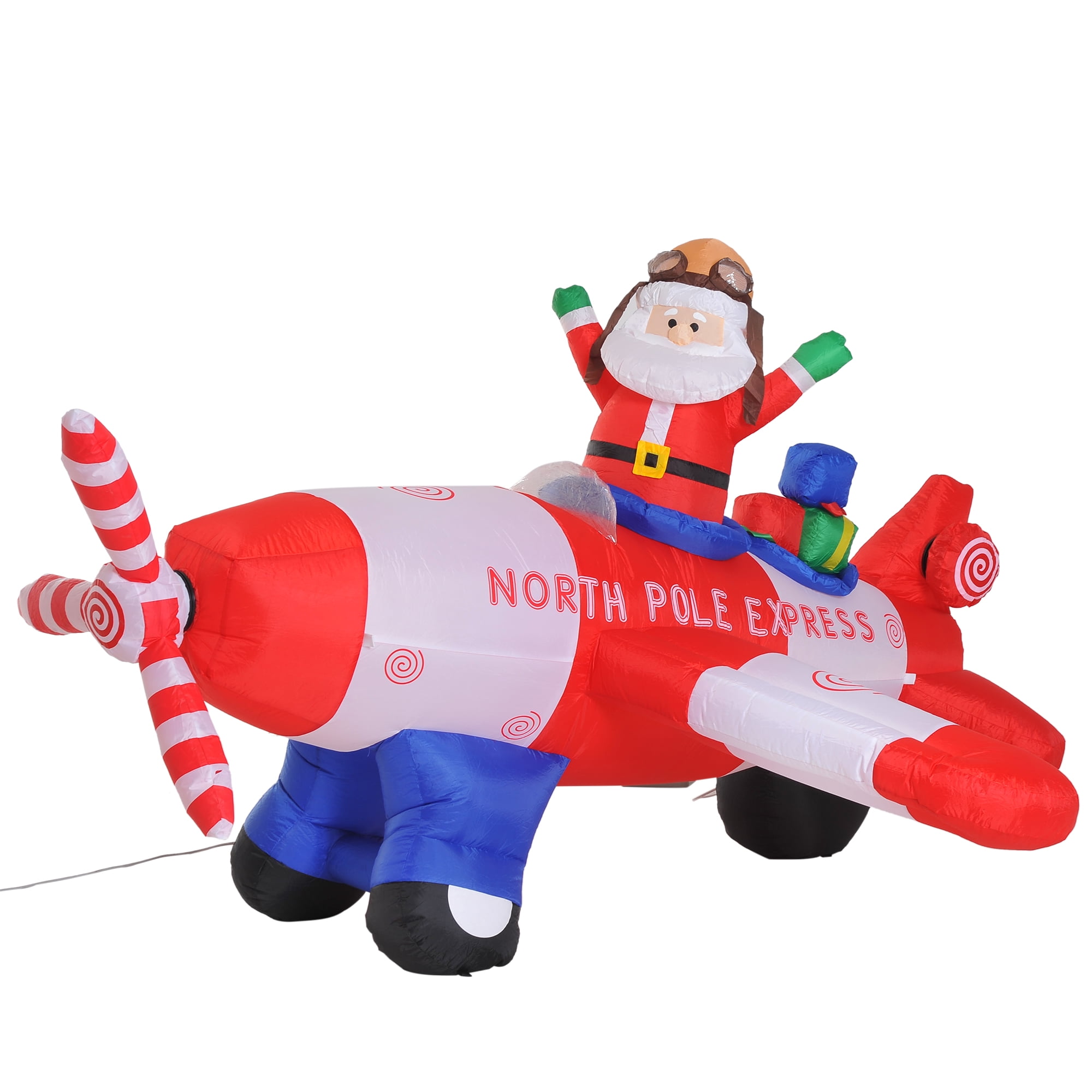 Inflatable Christmas Outdoor Lighted Yard Decoration, Santa
