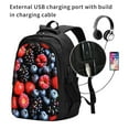 thumbnail image 2 of Fuzoiu Variety Of Fruits And Berries Print USB Backpack with Charging Port,Laptop Backpack,Business Travel Durable Laptops Backpack, for School, Work, Travel & Outdoor Activities, 2 of 7