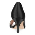 thumbnail image 2 of NINA Womens Black Crisscross Detailing D Orsay Padded Comfort Contesa Peep Toe Kitten Heel Slip On Leather Pumps 9 M, 2 of 4