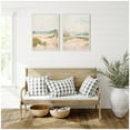thumbnail image 3 of Kate and Laurel White Tranquil Landscape 2 Piece Framed Canvas Wall Art Set by Amy Lighthall, Sylvie Beaded White Coastal, Beach Art for Wall Decor, 3 of 8