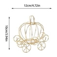 thumbnail image 2 of Carriage Centerpieces for Tables, Princess Pumpkin Carriage Candy Holder, Iron Tabletop Centerpiece Decoration, Candy Cart Container for Halloween, Wedding, Birthday Party Favors, 2 of 7