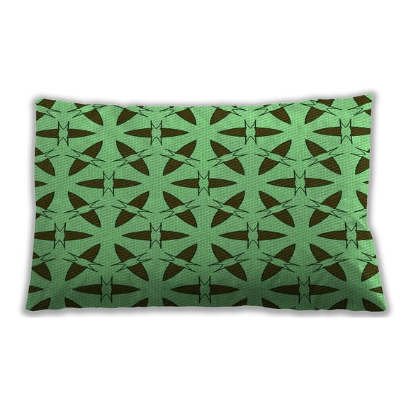 Ahgly Company Outdoor Rectangular Contemporary Lumbar Throw Pillow, 13 inch by 19 inch