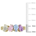 thumbnail image 2 of Everly Women's 1 3/5ct TGW Multi-Gemstone Yellow Plated Sterling Silver 4-Stone Ring, 2 of 10