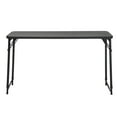 20" x 48" Adjustable Height PVC Top Table, Black