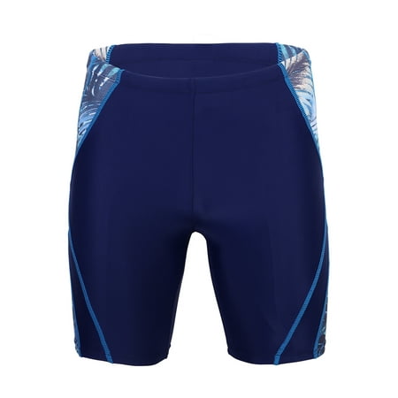 SAYFUT Men's Lycra Quick Dry Swim Trunks Swim Jammer Swimsuit Speed Training Swimming Suits Black/Grey/Blue
