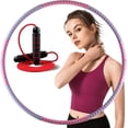 thumbnail image 1 of Weighted Fitness Hoop for Adults and Skipping Rope Workout and Exercise Equipment for Women and Men, Steel Loop with Soft Foam Cover, Cardio and Stamina Training, Gym or Home, 1 of 7