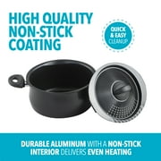 Bialetti 5.5 Quart Pasta Pot with Strainer Lid, Charcoal Nonstick Oval Pot