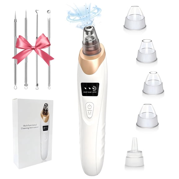 Blackhead Remover Vacuum - Professional Blackhead Extractor for Face with 3 Adjustable Suction Levels, USB Rechargeable Pore Cleaner, and 5 Interchangeable Probes