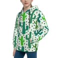thumbnail image 2 of KLL Unisex Kids Boys Girls Hooded Pocket Pullover Hoodies-Cactus 1, 2 of 5