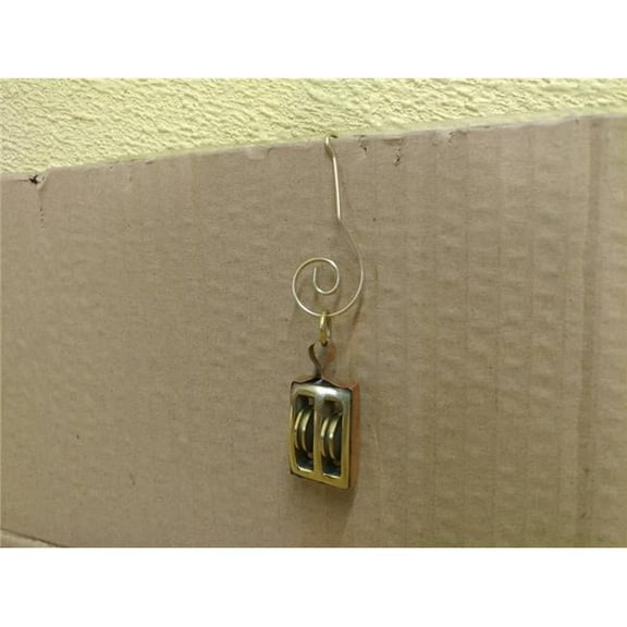 4 in. Solid Brass Pulley Christmas Ornament