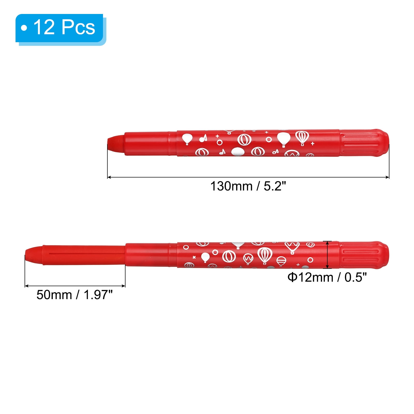 Unique Bargains Watercolor Crayon Pencils for Coloring, Drawing, Painting Red