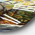 thumbnail image 3 of Designart 'Marble Path In Autumn' Traditional Wall Clock, 3 of 5