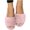 Pink, variant on Fnooota Womens Slide Slippers, Indoor Non Slip Open Toe Soft Sole Fuzzy Slippers Bedroom Shoes Black Size 9-9.5