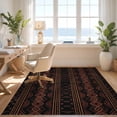 thumbnail image 3 of Design&I 2'x3' Washable Accent Rug Boho Aztec Stripe Century Long Skid Bathroom Maroon Geometric Mid Playful for Kitchen, Pet Station, Friendly & Non-Slip Built-In Grip, 3 of 7