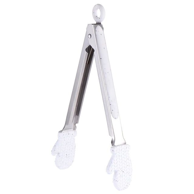 1 pinza de acero inoxidable para alimentos, guantes de silicona, pinza decorativa para pan, pinza para carne
