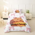 thumbnail image 2 of Erosebridal Kawaii Rodent Animal Capybara Twin Bedding,Kawaii Bowtie Lovers Duvet Cover Set For Kids ,Reversible Pink 2pcs,No Comforter, 2 of 6
