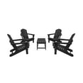 thumbnail image 2 of 7-Piece Poly Adirondack Conversation Set Coffee Table, Side Table for Outdoor Patio Garden, Black, 2 of 2