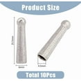 thumbnail image 2 of Czcpp-10 Pcs Embouts de Cravate en Argent Platine Lisses 25.5mm Embouts de Remplacement en Alliage pour Bricolage Décoration de Vêtements Diamètre Intérieur 4.5mm, 2 of 4