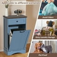 thumbnail image 4 of HARIPUL 13 Gallon Trash Cabinet for Kitchen, Laundry Hamper Pet Proof Hidden Trash Can Cabinet,Blue, 4 of 8