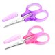 thumbnail image 1 of Paquete de 2 tijeras de costura pequeñas, tijeras para manualidades de acero inoxidable, tijeras afiladas con cubierta, (rosa + morado), 1 of 5
