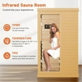 thumbnail image 5 of OUTEXER 800W Far Infrared Sauna with Carbon Heaters, Canadian Hemlock , Indoor Use, 5 of 9