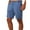 Blue, variant on Men's Linen Casual Elastic Waist Summer Beach Short Pants