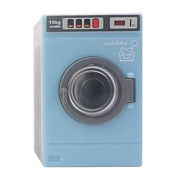 Casa de muñecas con lavadora, juguete de simulación a escala 1:12 Azul