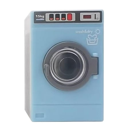 LeeQinersw Dollhouse Miniature Washing Machine Mini Dollhouse Furniture 1/12 Home Appliance Blue