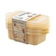 thumbnail image 1 of Set de contenedores para almacenamiento de alimentos 3PCS | Plástico grado alimenticio | Tapas herméticas | Transparente | Apto para microondas y congelador | Diseño rectangular | Pequeño 300ml, 1 of 2