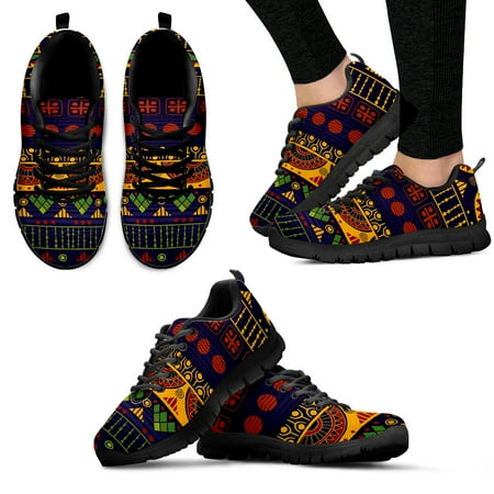 

Tribal African Pattern Women Casual Sneaker Comfort Lightweight Flat Shoes New Style Footwear Zapatos Lace Up Mujer