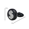 thumbnail image 4 of Montegrappa Black Ion Plated Steel White Gold Tone Cash Crystal Cufflinks, 4 of 5
