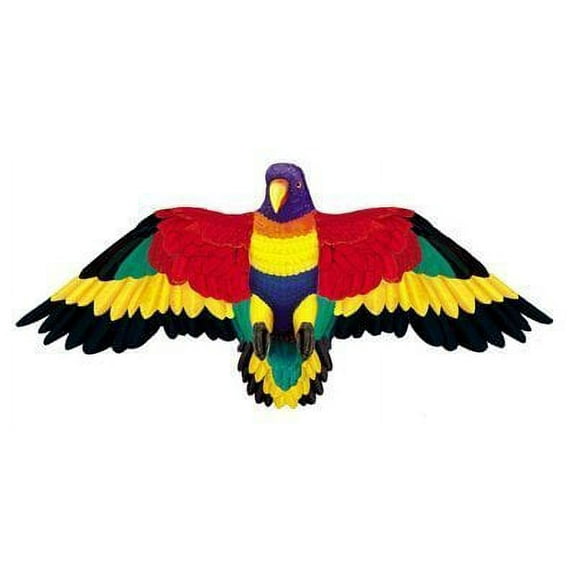 Gayla Industries 856 Rainbow Parrot Wildlife Wing Flapper Kite-55" Wingspan Single Kite