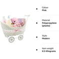 thumbnail image 4 of Rattan baby basket with handle and wheels, perfect gift for baby shower or newborn (pink) Pink, 4 of 4