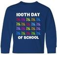 thumbnail image 3 of Inktastic 100th Day of School with Tally Marks Long Sleeve Youth T-Shirt, 3 of 5
