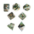 thumbnail image 1 of 7 Piezas Dados Poliédricos Acrílicos Sunnimix Verde Oscuro Blanco, 1 of 8