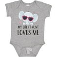 thumbnail image 3 of Inktastic Elephant My Great Aunt Loves Me Boys or Girls Baby Bodysuit, 3 of 5