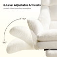 thumbnail image 4 of Patbrela Big and Tall Office Chair, Cloud Plush Swivel Desk Chair with 6-Level Adjustable Armrests, Home Ergonomic Executive Office Chair for Work, Gaming, Beige, 4 of 10