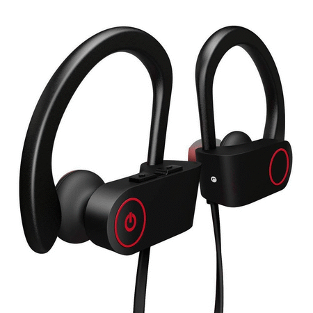 Bluetooth Headphones, Best Wireless Earbuds IPX7 Waterproof Sports Earphones w/Mic HD Stereo Sweatproof in-Ear Earbuds Gym Running Workout 8 Hour Battery Noise Cancelling (Best Fitting Earphones For Running)