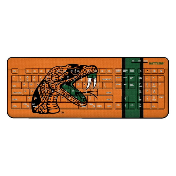 Keyscaper Florida A&M Rattlers Stripe Design Wireless Keyboard