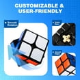 thumbnail image 3 of AuntyFey 5 Pack Magic Speed Cube Set, 2x2, 3x3, 4x4, Triangle Megaminx Stickerless Speed Cubes for Kids & Adults, 3 of 9