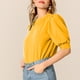 thumbnail image 4 of Fiudx Ofertas Relámpago Mujer Moda Sólido Pantalón Corto Casual Manga Puños Estrechos Pulóver Suelto Calle Tops, 4 of 7
