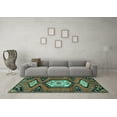 thumbnail image 3 of Ahgly Company Indoor Square Persian Turquoise Blue Traditional Area Rugs, 3' Square, 3 of 4
